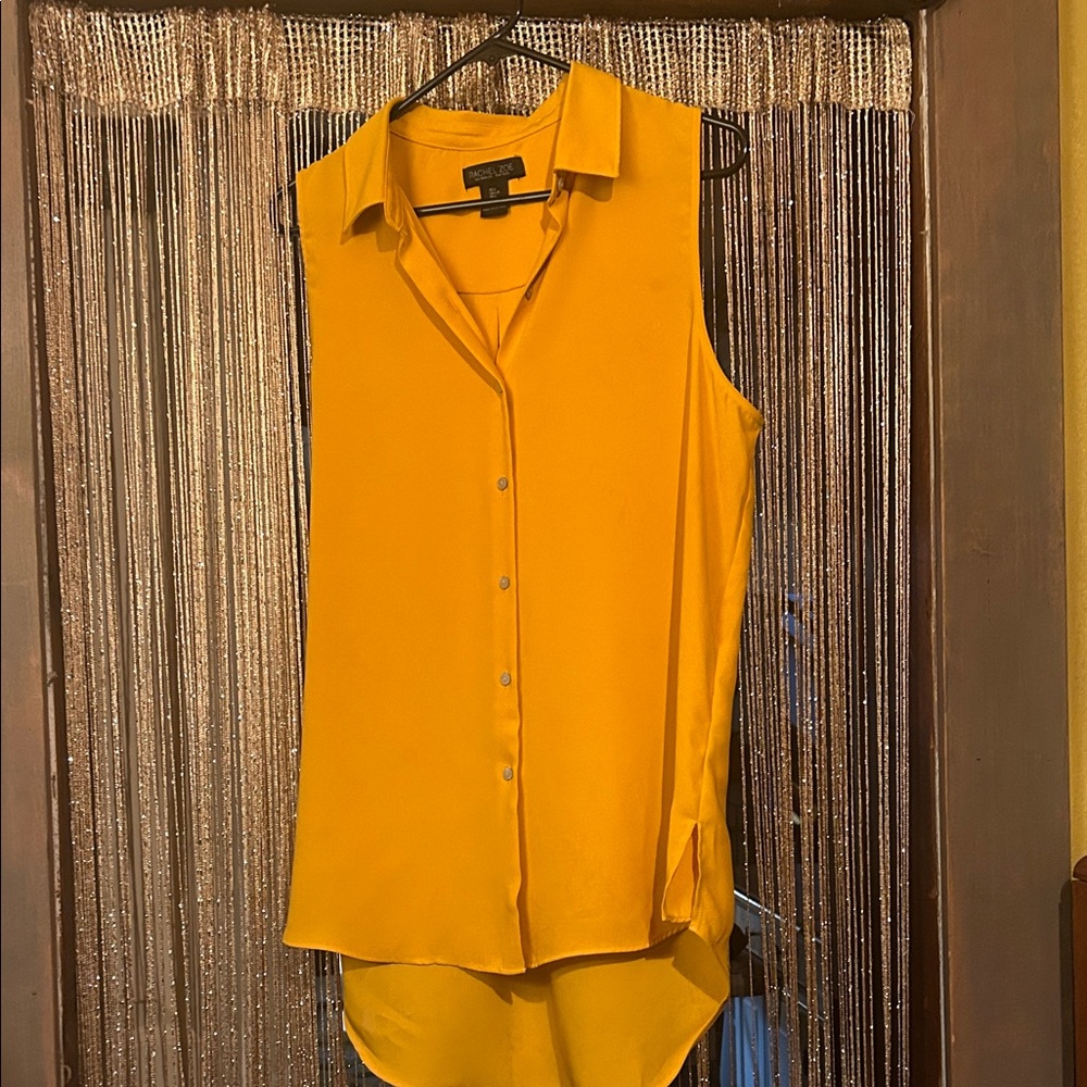 Rachel Zoe Sleeveless Yellow Blouse